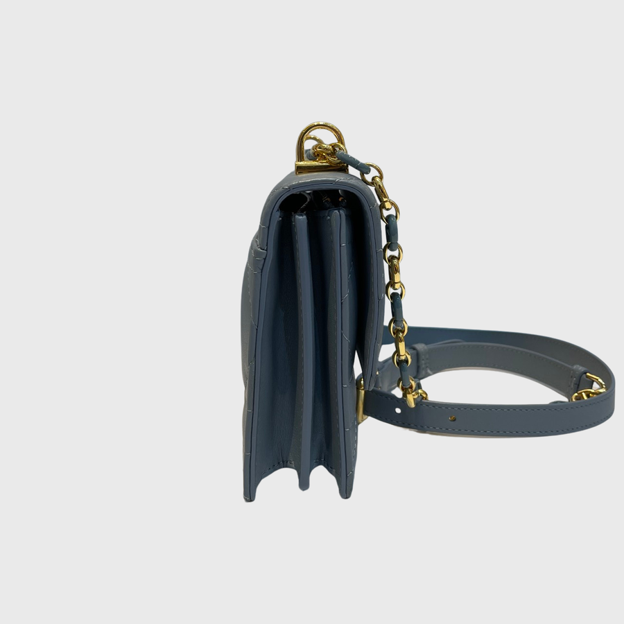 Christian Dior Miss Caro Lambskin Blue GHW