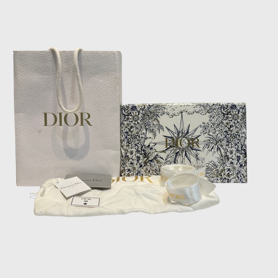 Christian Dior Oblique Saddle Canvas Blue GHW