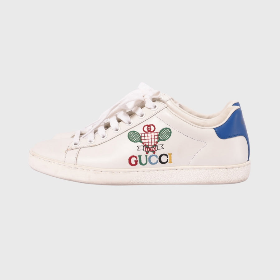 Gucci Miro Tennis Ace Sneakers Calfskin	White