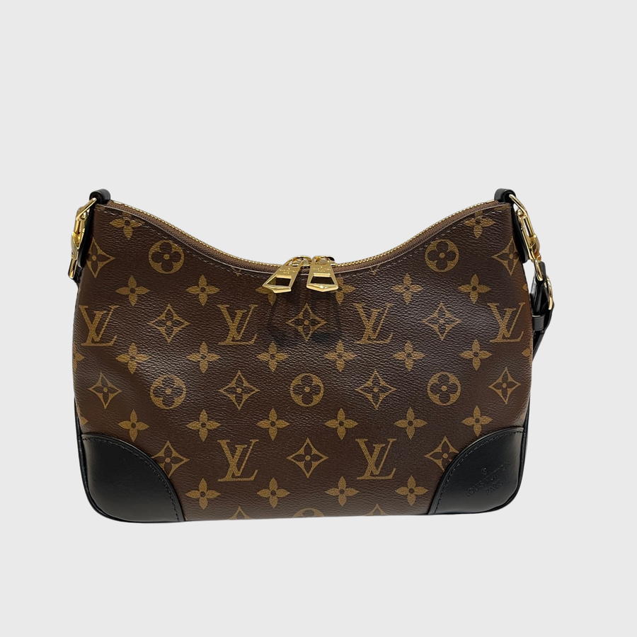 Louis Vuitton Boulogne Shoulder Bag Canvas Brown GHW