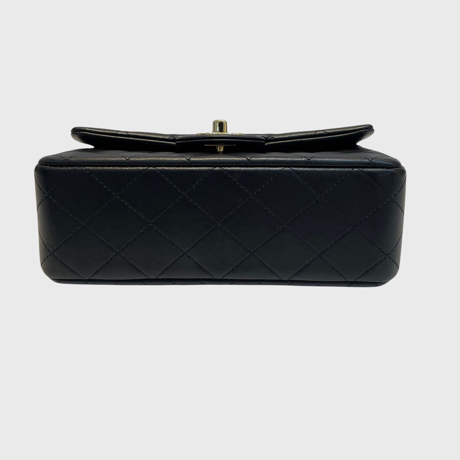 Chanel CC Top Handle Lambskin Black GHW