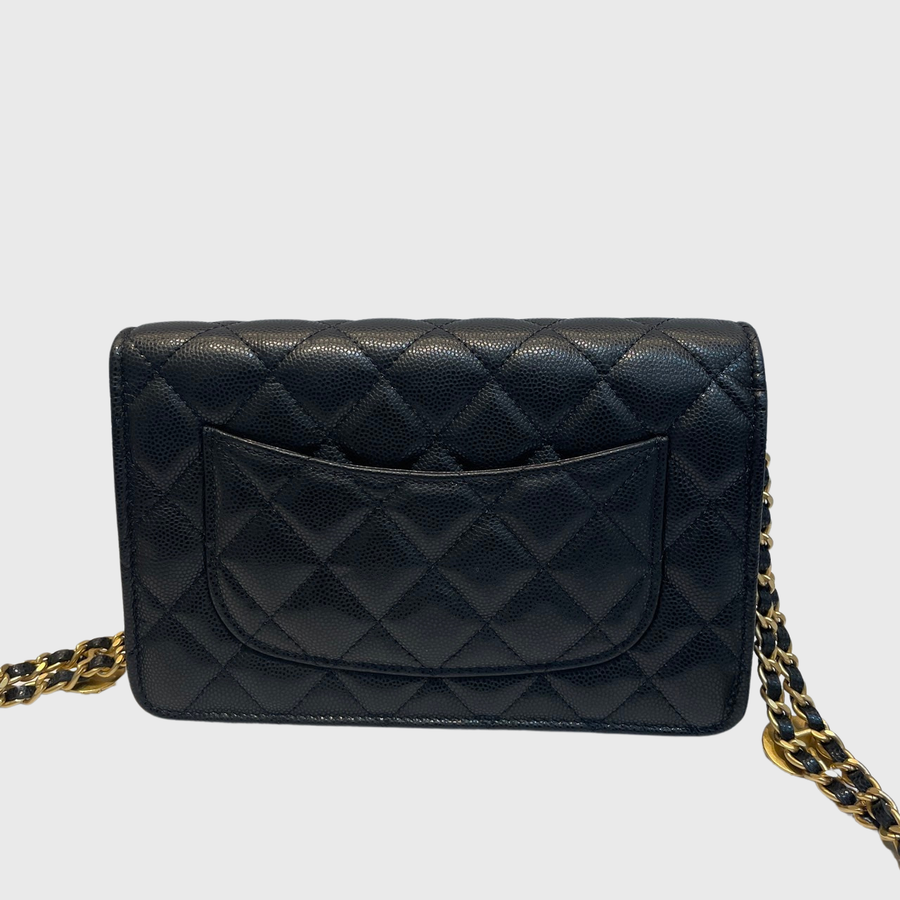 Chanel WOC Lambskin Black GHW