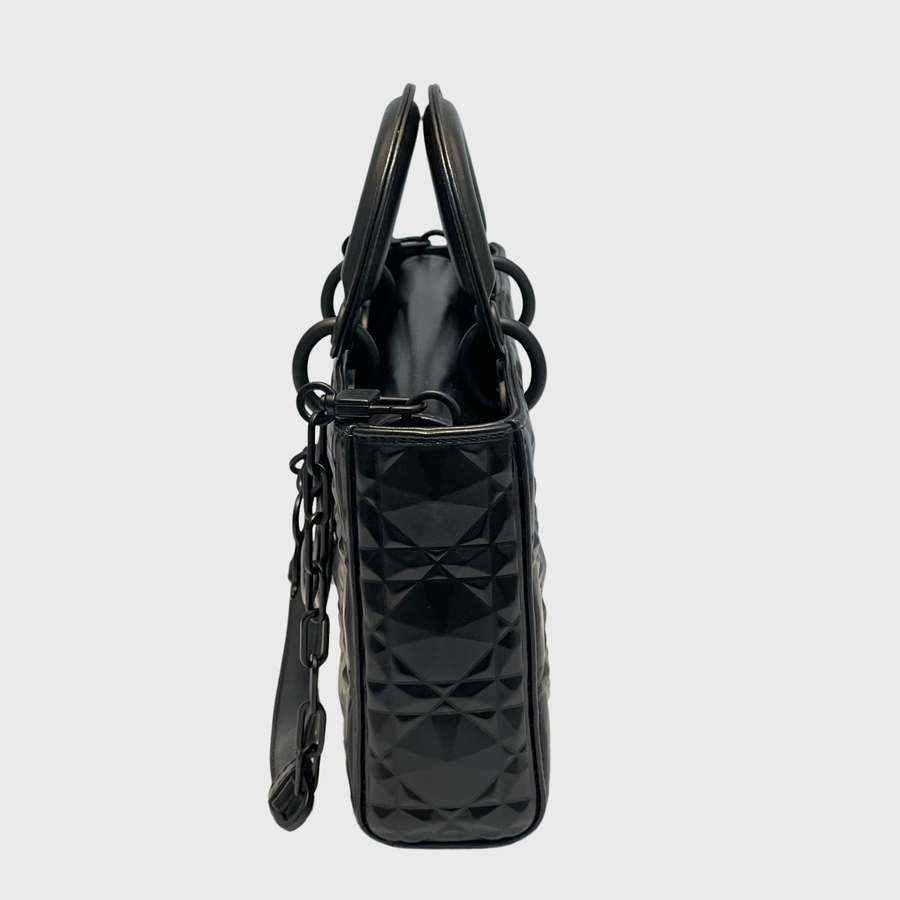 Lady D Joy Dior Black Matte Small Lady D-Joy Bag Black Ultramatte
