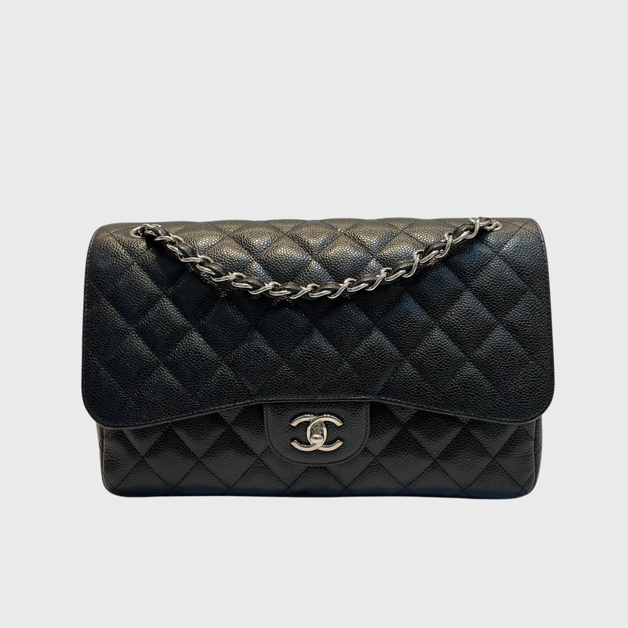 Chanel Classic Caviar Black SHW