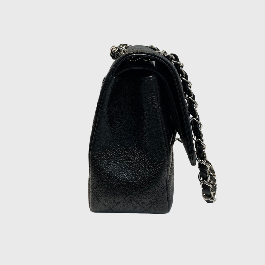 Chanel Classic Caviar Black SHW