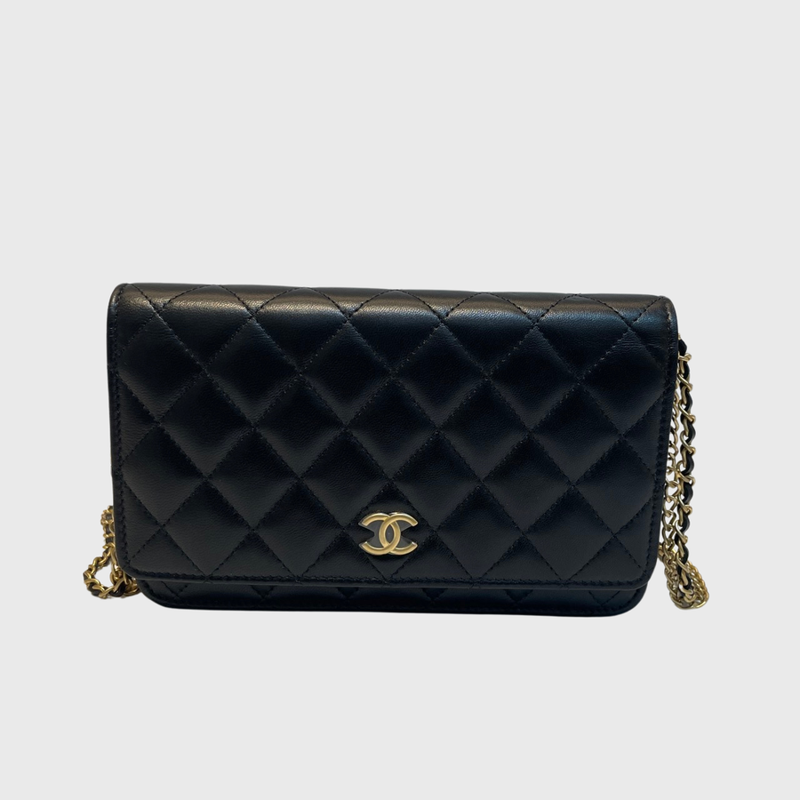 Chanel WOC Lambskin Black GHW