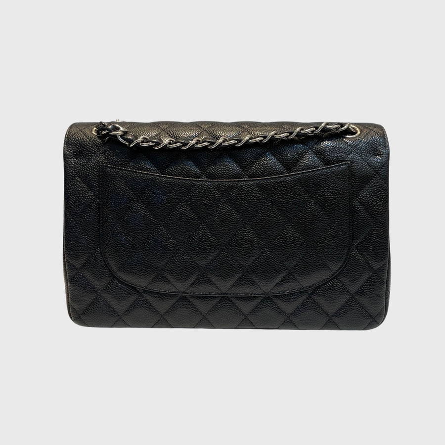 Chanel Classic Caviar Black SHW