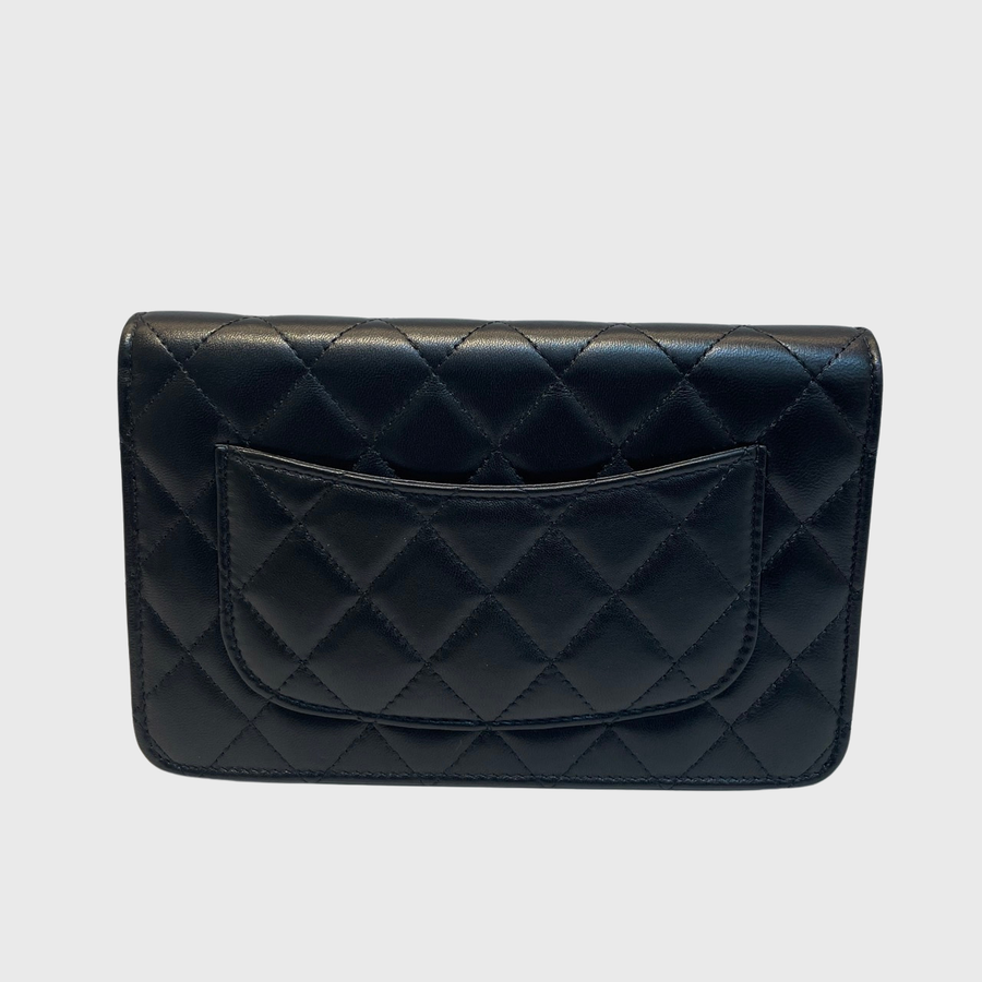 Chanel WOC Lambskin Black GHW