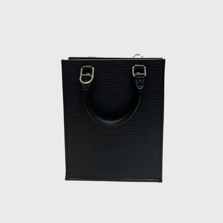 Louis Vuitton Petit Sac Plat Epi Leather Black SHW