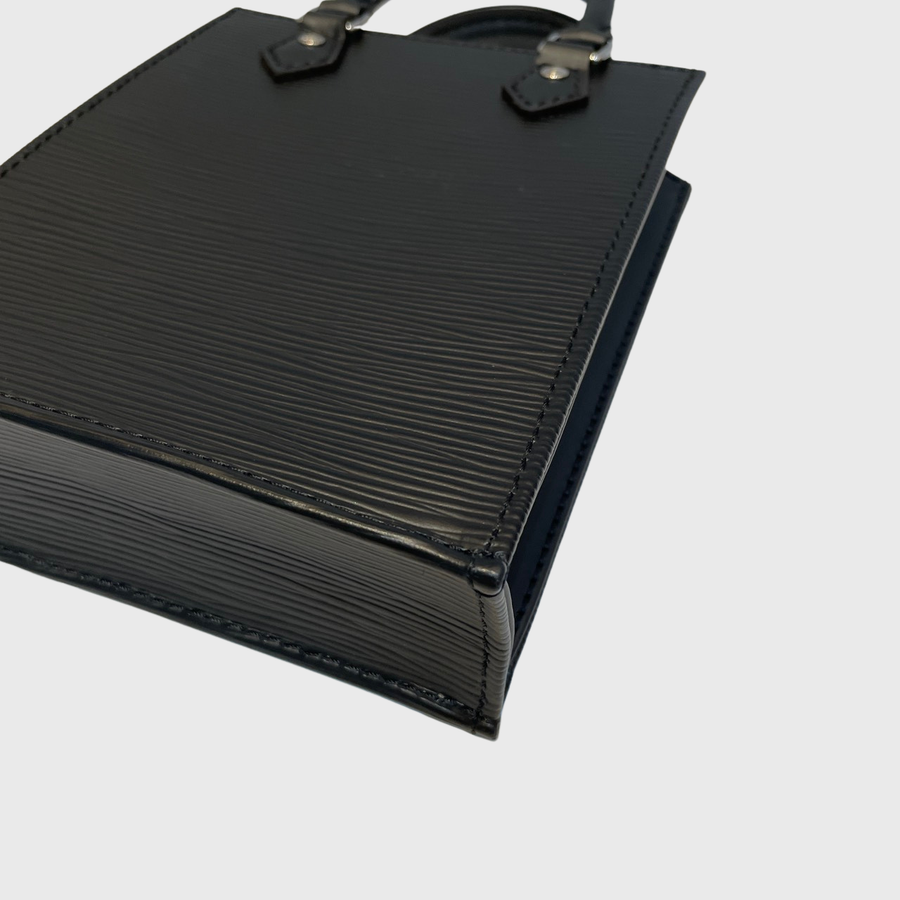 Louis Vuitton Petit Sac Plat Epi Leather Black SHW