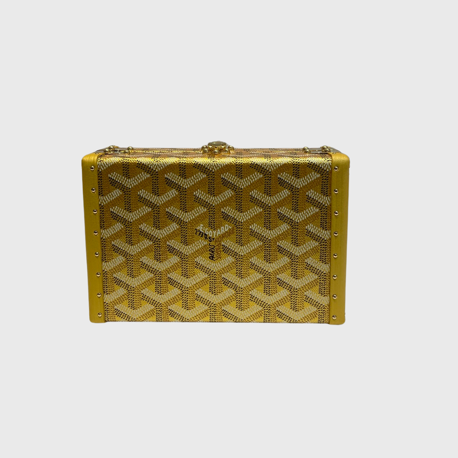 Goyard Minaudière Trunk Canvas Gold GHW