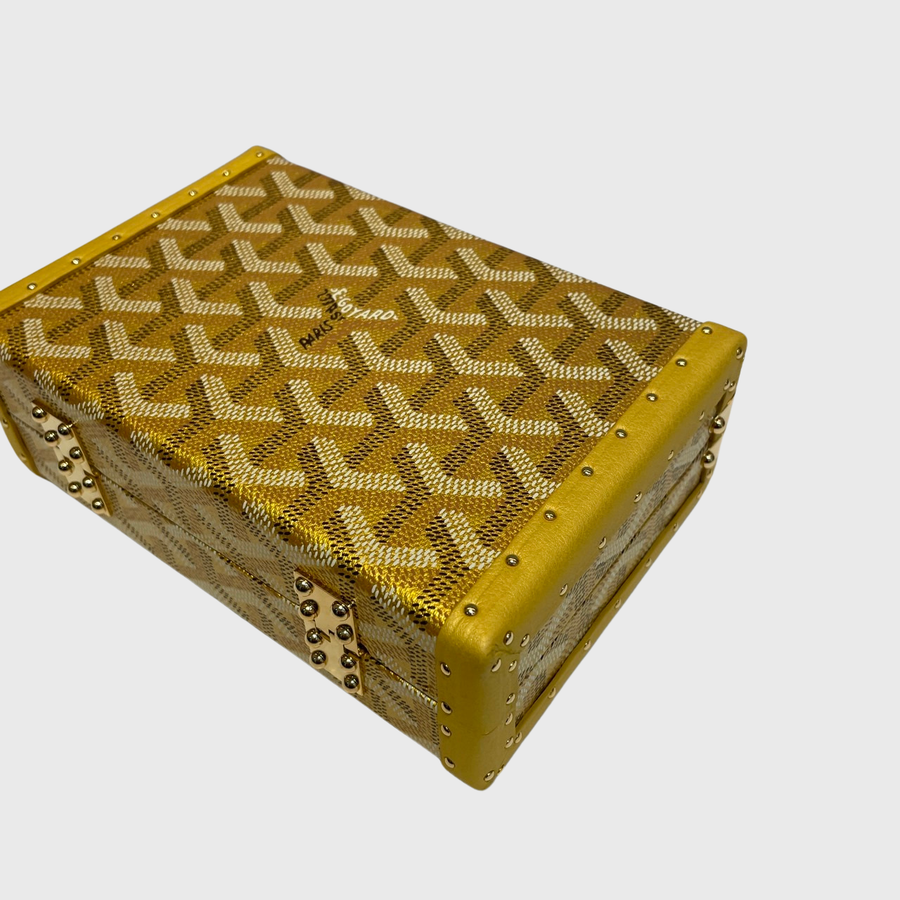 Goyard Minaudière Trunk Canvas Gold GHW