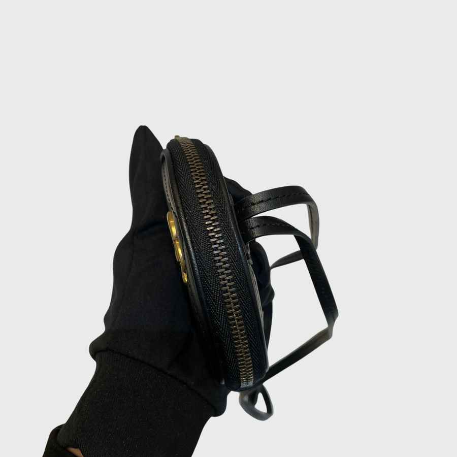 Gucci GG Marmont Coin Pouch Leather Black GHW
