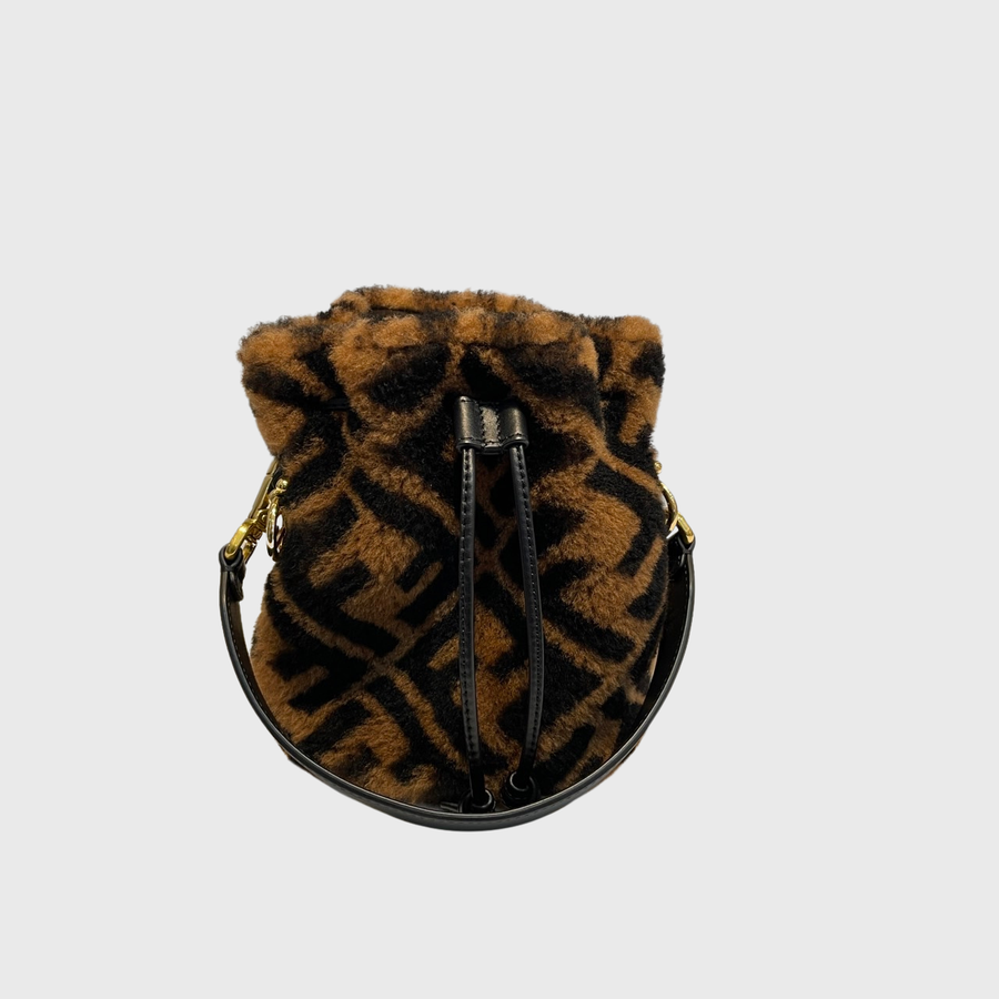 Fendi Mini Mon Tresor Bucket Bag Brown GHW