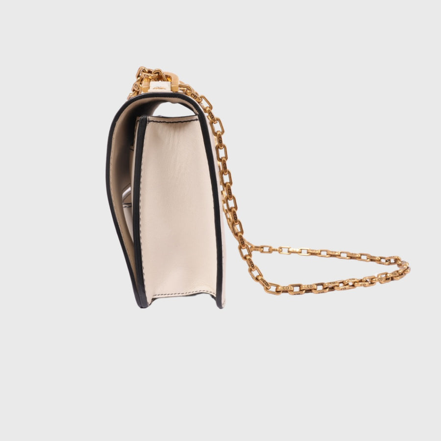 Christian Dior J’ADIOR Flap bag with Chain Small Calfskin White GHW