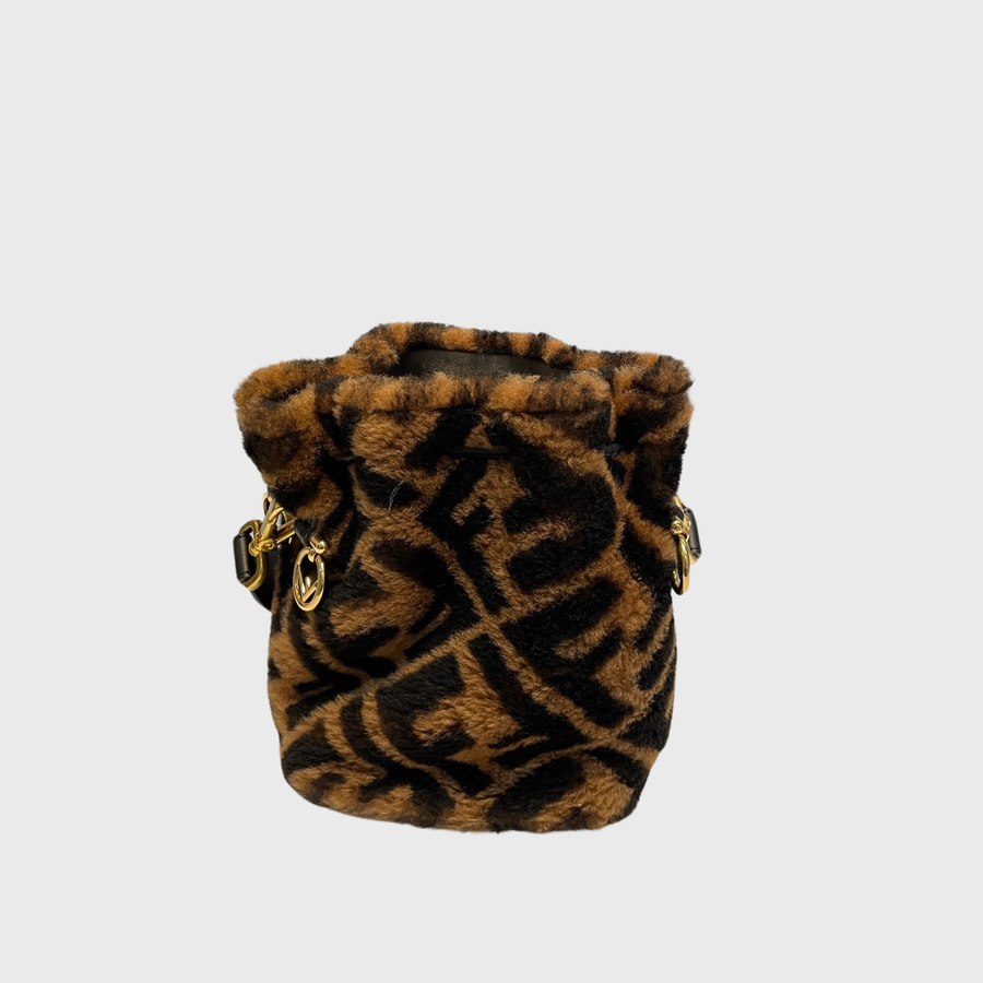 Fendi Mini Mon Tresor Bucket Bag Brown GHW