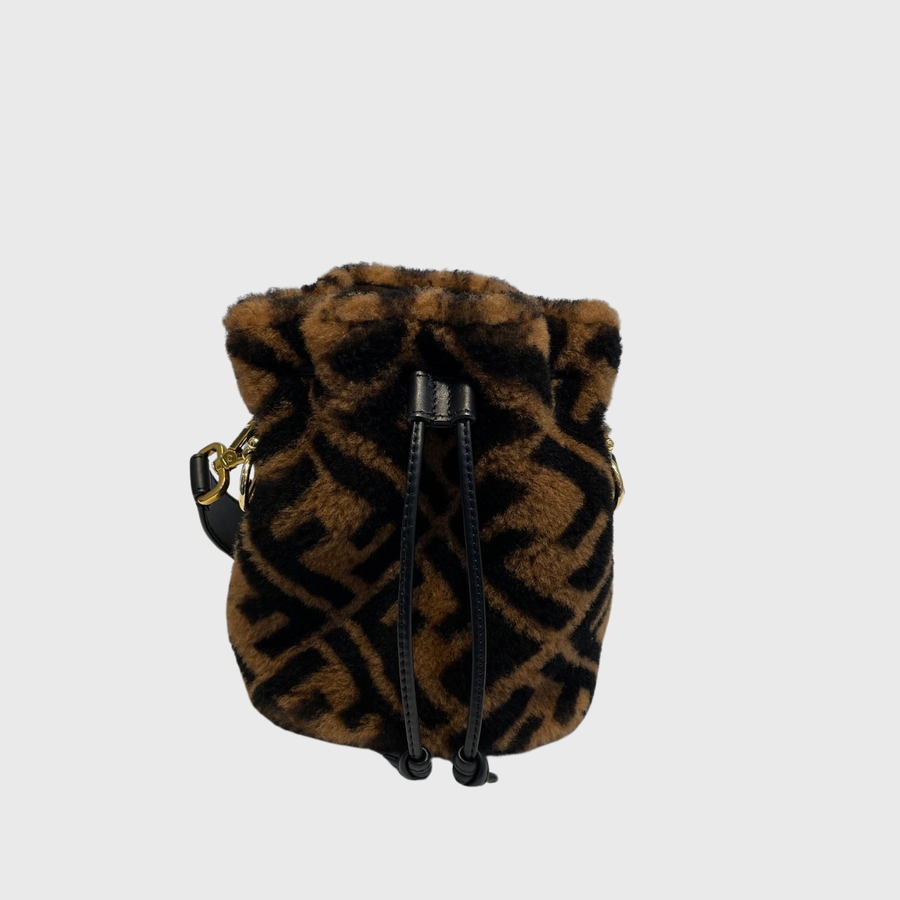 Fendi Mini Mon Tresor Bucket Bag Brown GHW