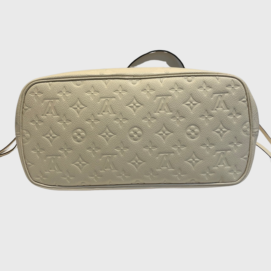 Louis Vuitton Neverfull Monogram Empreinte Beige GHW