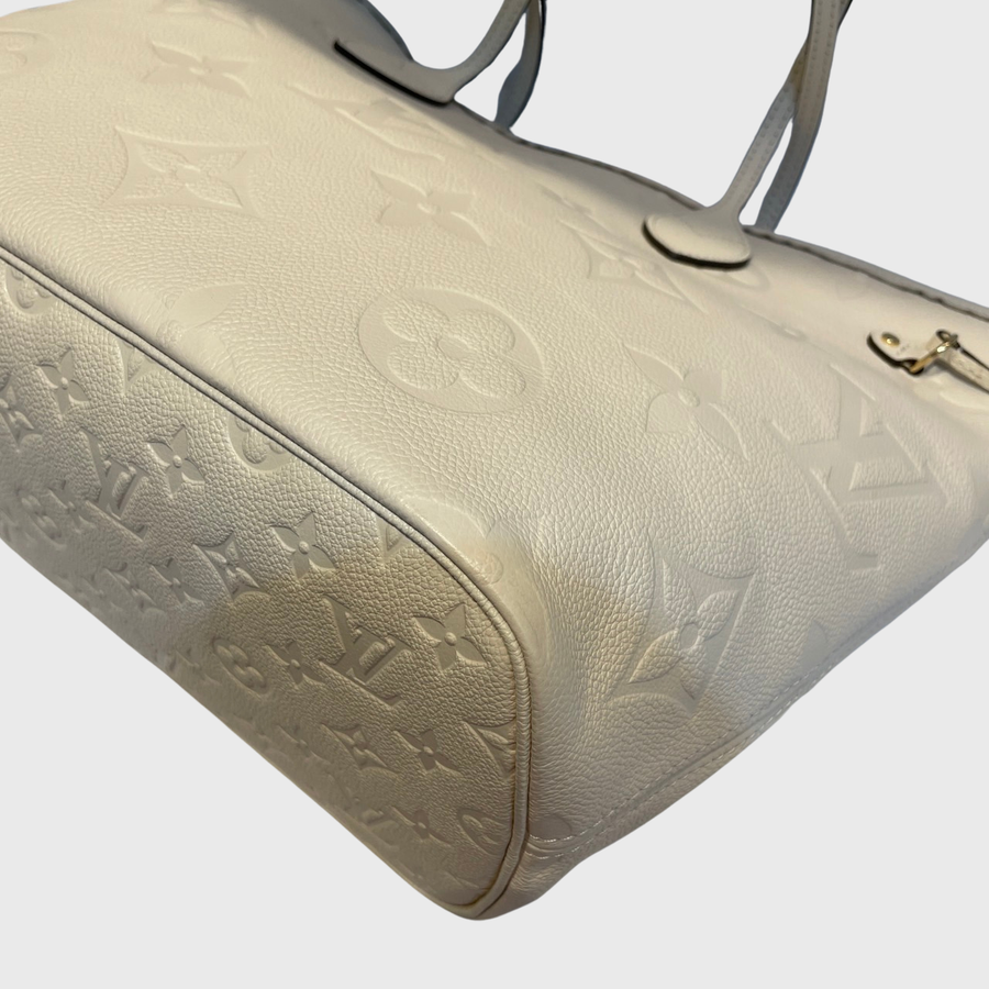 Louis Vuitton Neverfull Monogram Empreinte Beige GHW