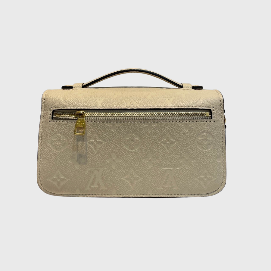 Louis Vuitton Pochette Metis East West Monogram Empreinte Beige GHW