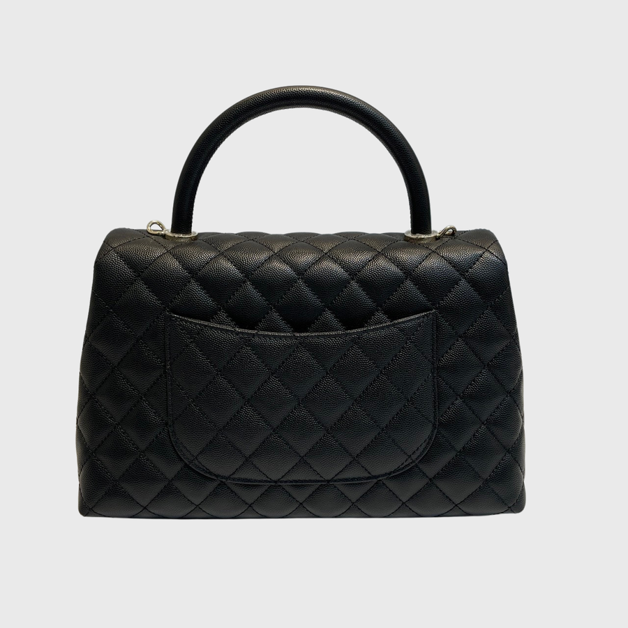 Chanel Coco Top Handle Bag Caviar Black GHW