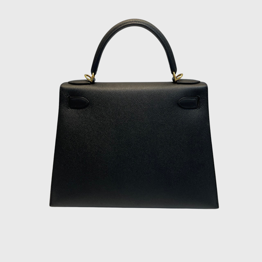 Hermes Kelly Epsom Black GHW