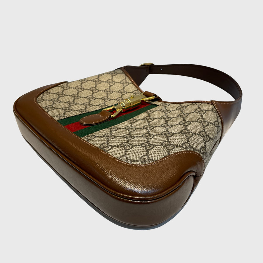 Gucci Jackie Canvas Brown GHW