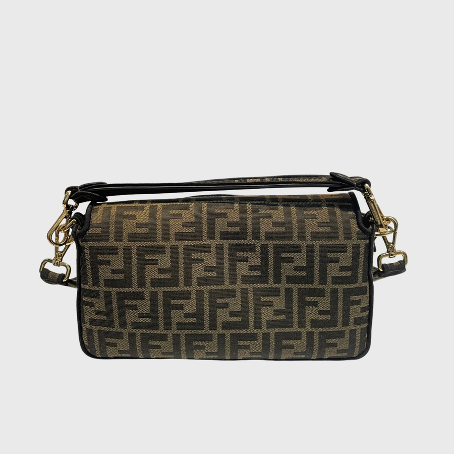 Fendi Baguette Bag Canvas Brown GHW