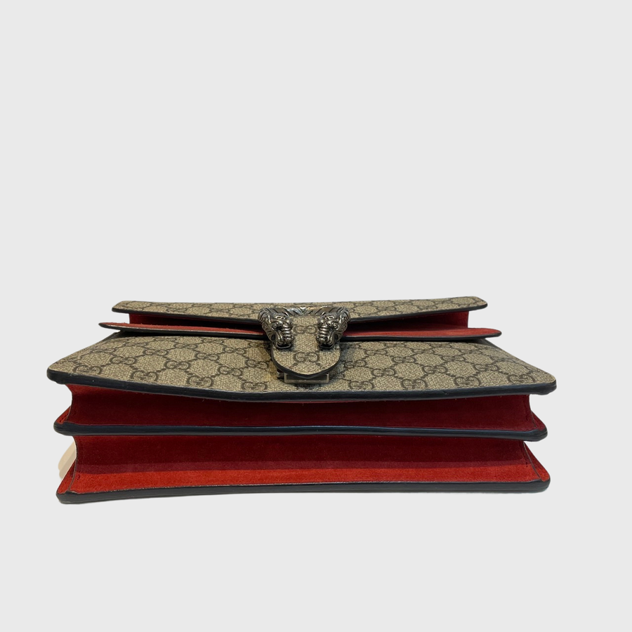 Gucci Dionysus Bag Canvas Suede Red SHW