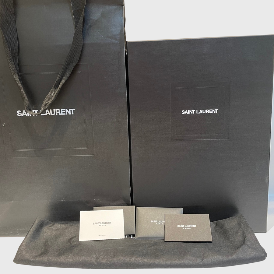 Saint Laurent LE 5 À 7 Supple Calfskin Beige GHW