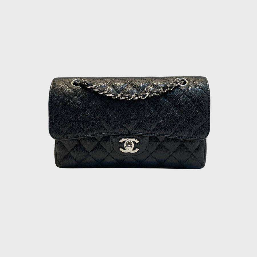 Chanel Classic 9 Caviar Black SHW