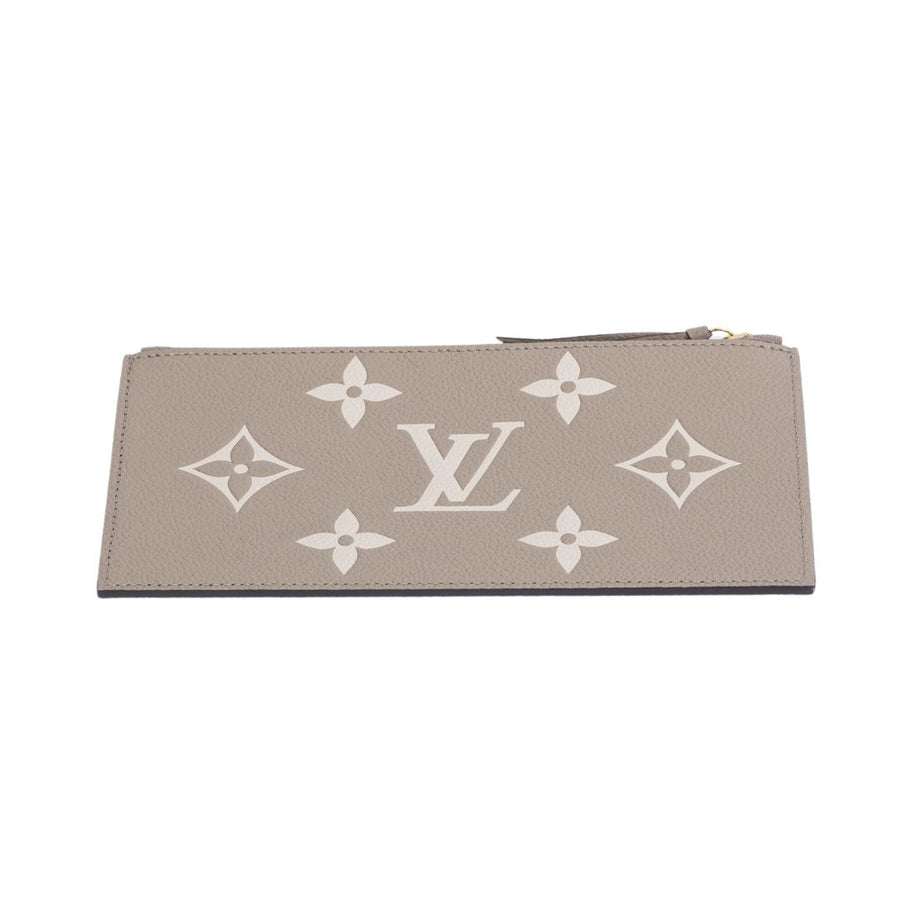 Louis Vuitton Felicie Pochette Bag Cowhide Leather Monogram Empreinte Tourterelle & Cream GHW Microchip