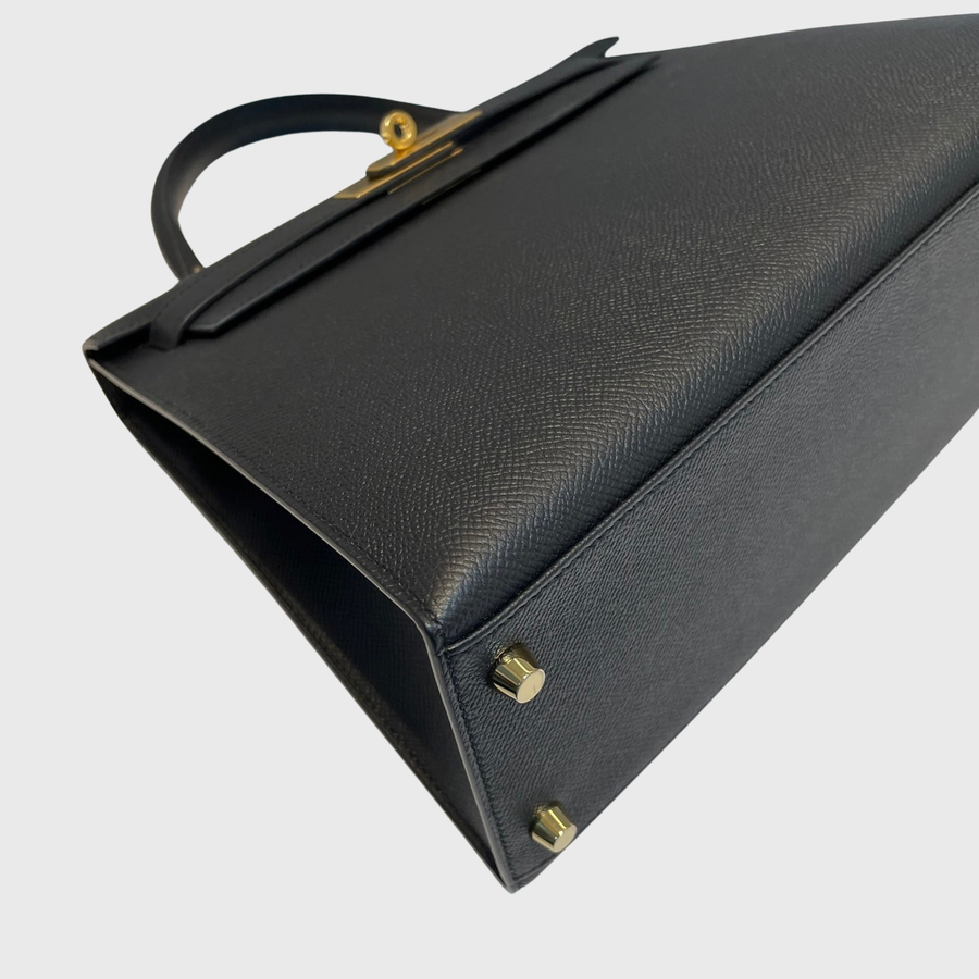 Hermes Kelly Epsom Black GHW