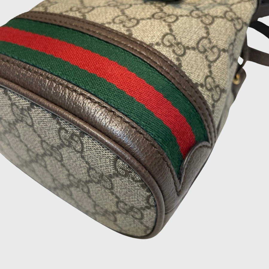 Gucci Ophidia mini bucket Canvas Brown GHW