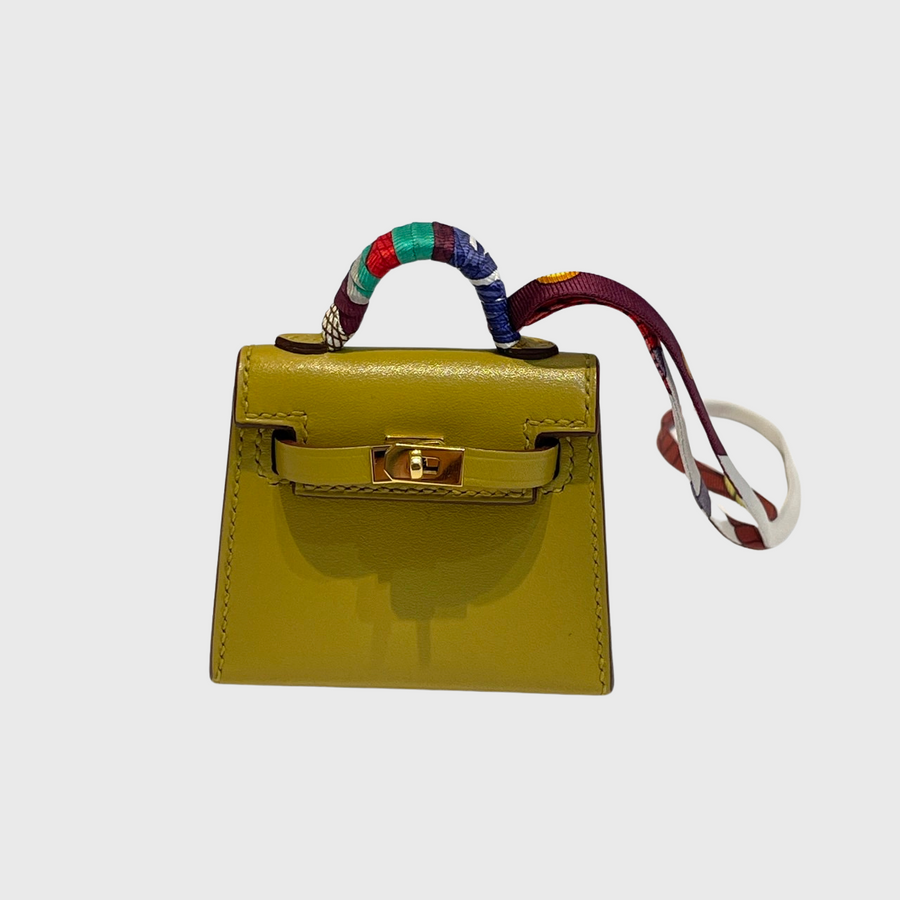 Hermes De Sac  Kelly Twilly Yellow GHW