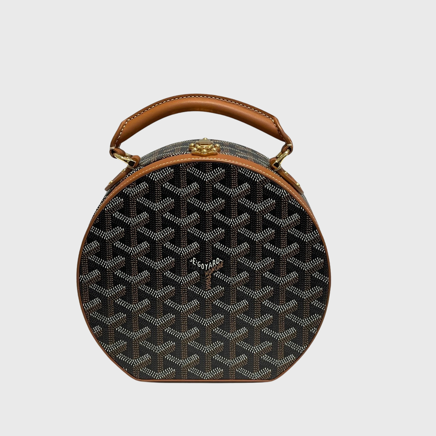 Goyard The Alto Hatbox Bag Canvas Black/Brown GHW