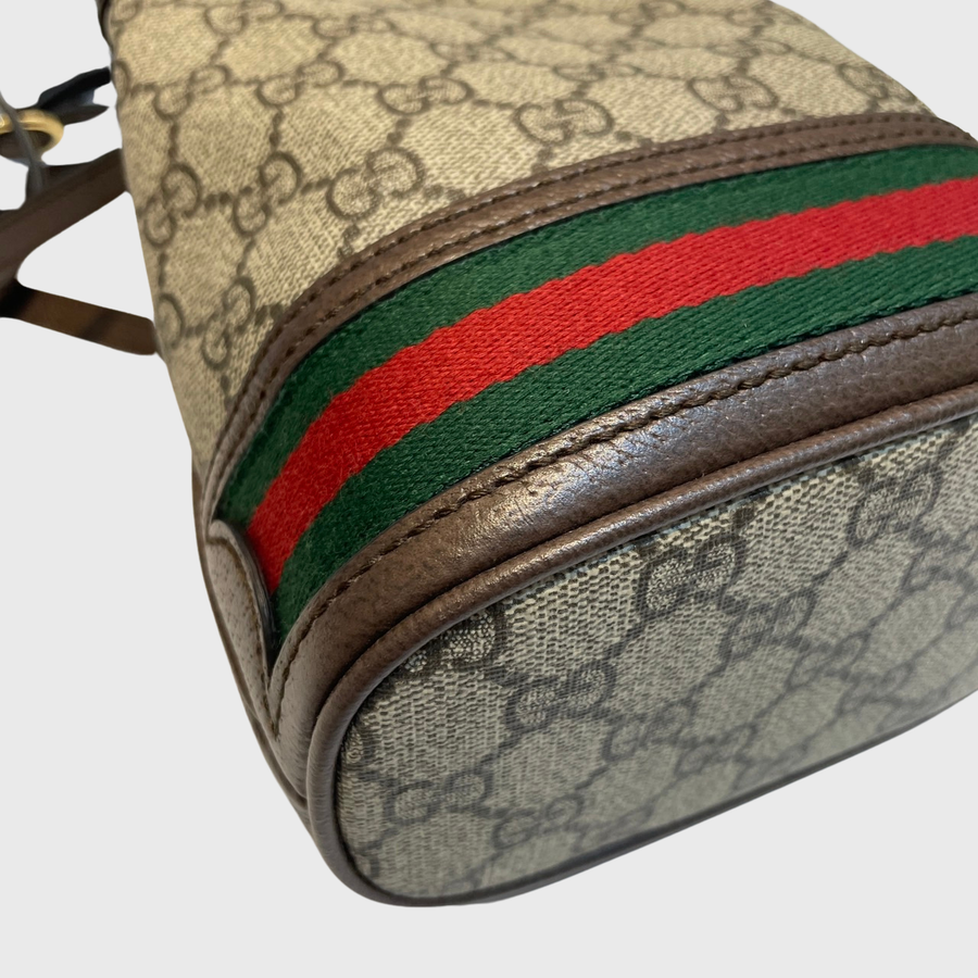 Gucci Ophidia mini bucket Canvas Brown GHW