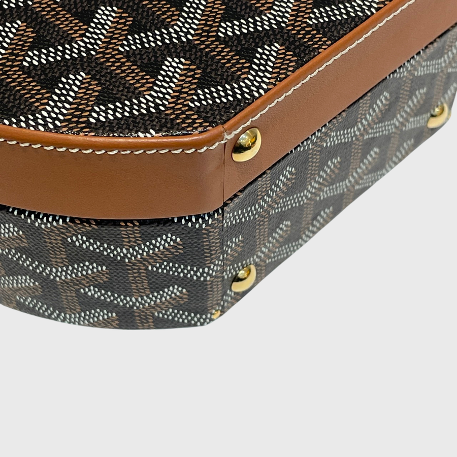 Goyard The Alto Hatbox Bag Canvas Black/Brown GHW