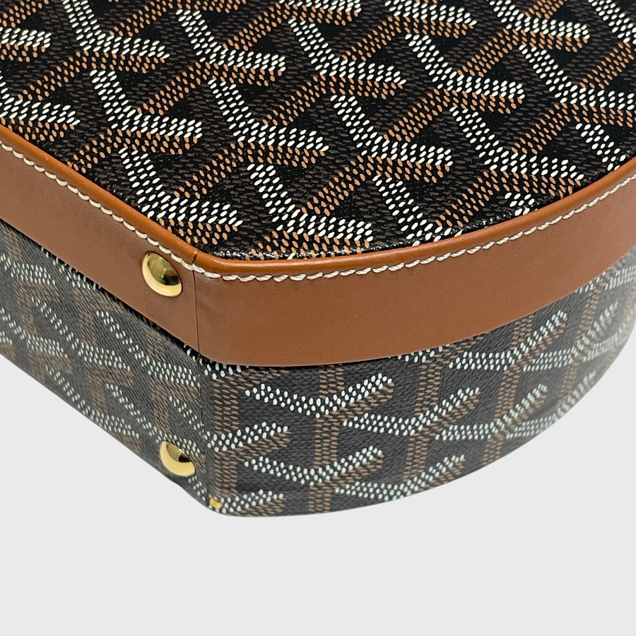 Goyard The Alto Hatbox Bag Canvas Black/Brown GHW