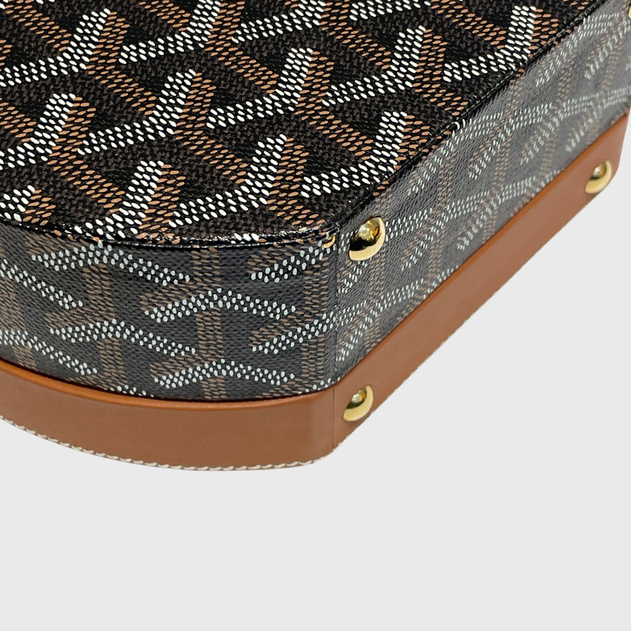 Goyard The Alto Hatbox Bag Canvas Black/Brown GHW