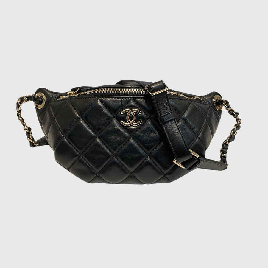 Chanel Bum Bag Lambskin Black GHW