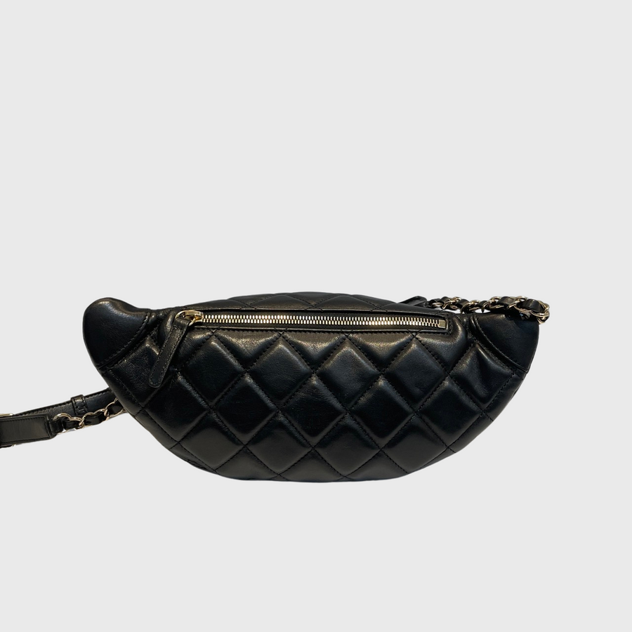 Chanel Bum Bag Lambskin Black GHW