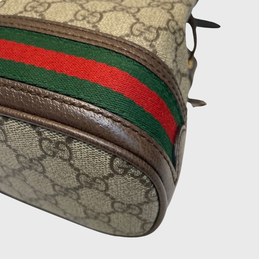 Gucci Ophidia mini bucket Canvas Brown GHW