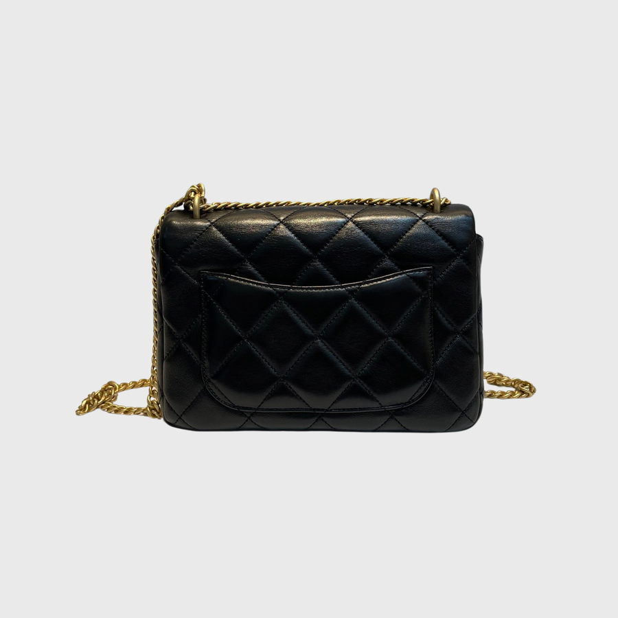 Chanel 3 Flap Bag Lambskin Black GHW