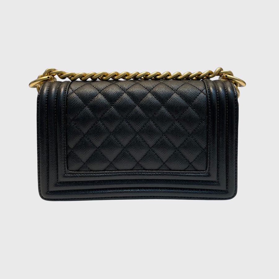 Chanel Boy Caviar Black GHW