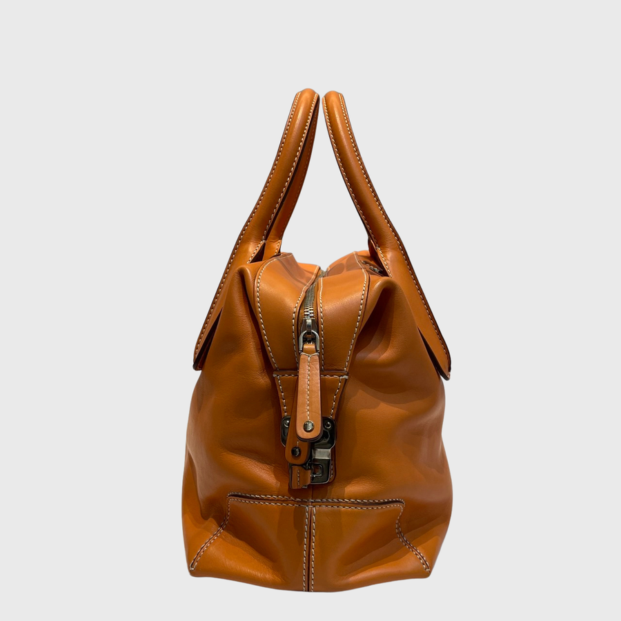 Tod's Bauletto Medio Leather Orange GHW