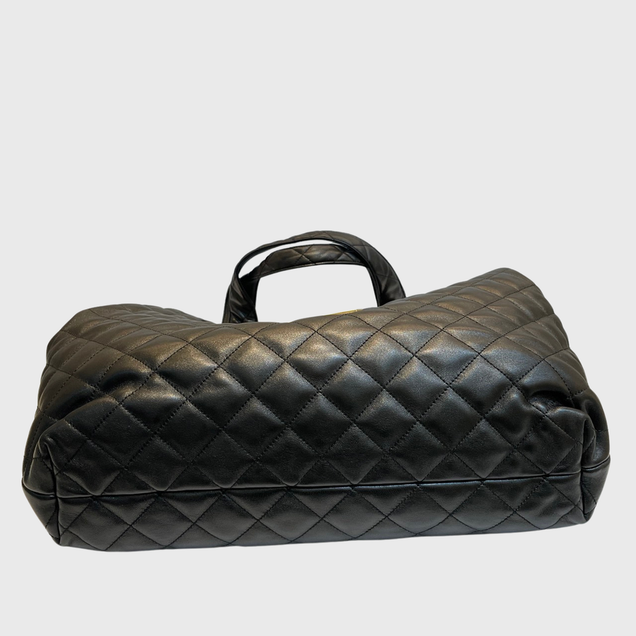 Saint Laurent Icare Maxi Shopping Bag In Quilted Lambskin Lambskin Black GHW