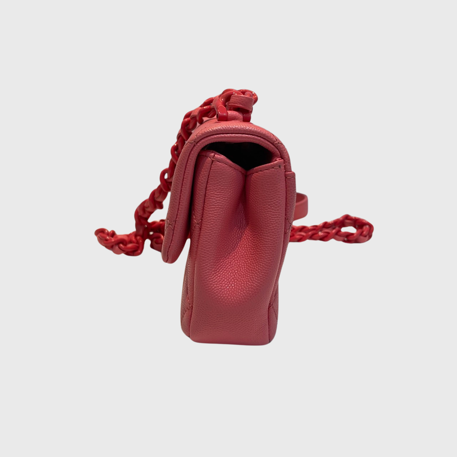 Chanel My Everything Flap Bag Grained Calfskin Pink LM