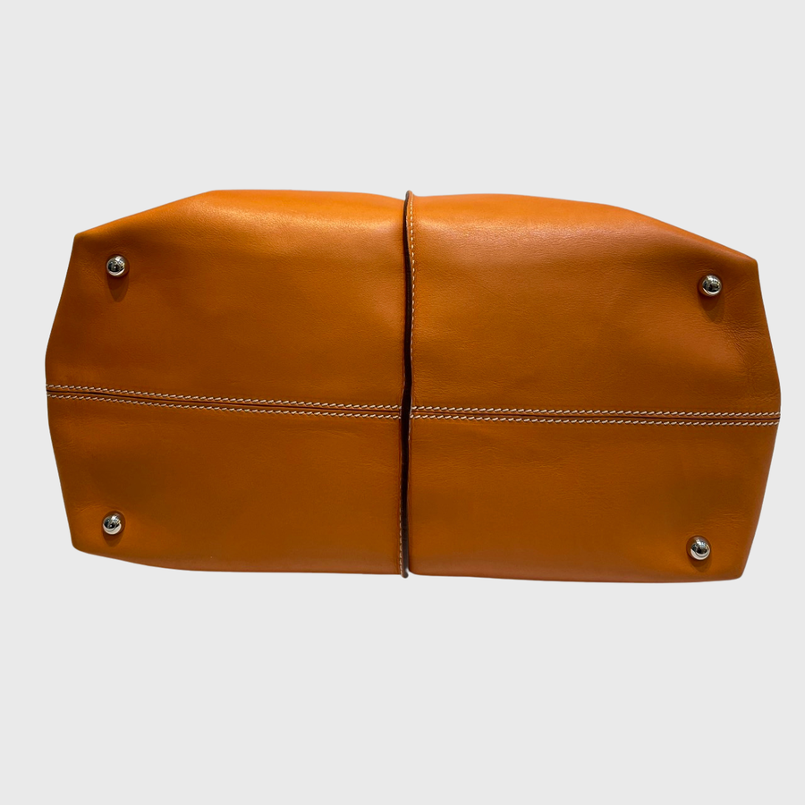 Tod's Bauletto Medio Leather Orange GHW