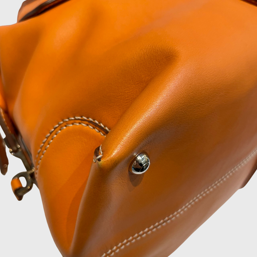 Tod's Bauletto Medio Leather Orange GHW
